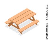 Isometric Street Wooden Table...