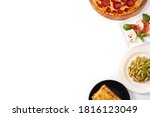 assortment of italian pasta... | Shutterstock . vector #1816123049