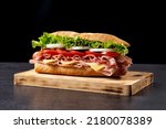 Submarine sandwich with ham ...