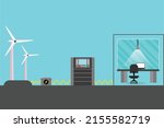 using natural energy for houses ... | Shutterstock .eps vector #2155582719