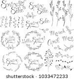 hello spring hand written... | Shutterstock .eps vector #1033472233