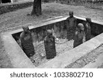 Small photo of STONE TOWN, ZANZIBAR - 9 APRIL 2016: Sculpture of slaves dedicated to victims of slavery in Stone Town. Stone Town was one of the world's last slave markets, run by Arab traders until 1873. Editorial.