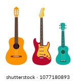 Guitar Set. Acoustic Guitar ...