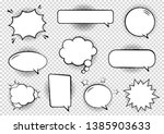 retro empty comic bubbles and... | Shutterstock .eps vector #1385903633
