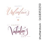 set isolated lettering happy... | Shutterstock .eps vector #1618353253