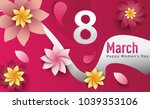 women day 8 march text... | Shutterstock .eps vector #1039353106