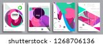 modern abstract covers set.... | Shutterstock .eps vector #1268706136