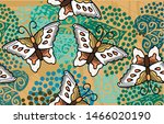 indonesian batik motifs with... | Shutterstock .eps vector #1466020190