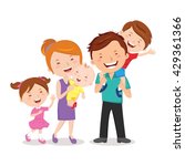 happy family portrait. happy... | Shutterstock .eps vector #429361366