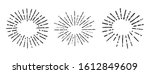 sunburst set 3 style isolated... | Shutterstock .eps vector #1612849609
