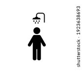 Shower Icon. Man Taking Or...