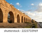 Small photo of View of the ancient Roman Zaghouan Aqueduct or Aqueduct of Carthage, Tunisia.