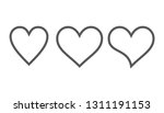 heart icon collection  love... | Shutterstock .eps vector #1311191153