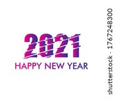 happy new year 2021 logo vector ... | Shutterstock .eps vector #1767248300