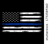 illustration us police flag... | Shutterstock .eps vector #1753589360