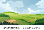 summer landscape. vector... | Shutterstock .eps vector #1722482443