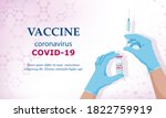 coronavirus vaccine covid 19.... | Shutterstock .eps vector #1822759919