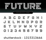 vector of futuristic alphabet... | Shutterstock .eps vector #1315313666