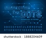 connecting lines and dots... | Shutterstock .eps vector #1888204609