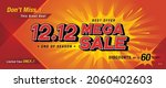 12.12 shopping day mega sale... | Shutterstock .eps vector #2060402603
