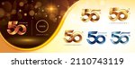 set of 50th anniversary... | Shutterstock .eps vector #2110743119