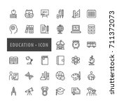 education icons set  vector... | Shutterstock .eps vector #711372073