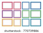 set of frame vector with blank... | Shutterstock .eps vector #770739886