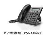 Black telephone with voip...