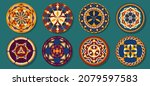 set of ethnic decorative... | Shutterstock .eps vector #2079597583