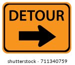 Detour Right Road Sign