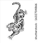 traditional tiger tattoo design ... | Shutterstock .eps vector #1632704866