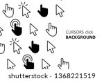 cursors click background.... | Shutterstock .eps vector #1368221519