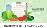 online dietitian consultation.... | Shutterstock .eps vector #1763443280