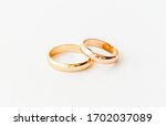 Two Rose Gold Wedding Rings...
