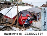 Small photo of Cianjur, West Java, Indonesia - November 24 2022: Homes were damaged triggered by the 5.6 magnitude earthquake that killed at least 271 people, with hundreds injured.