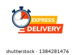 express delivery service logo.... | Shutterstock .eps vector #1384281476