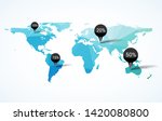 world map earth infographic... | Shutterstock .eps vector #1420080800
