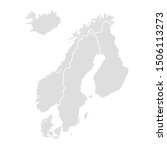 Scandinavia vector map sweden norway denmark finland.