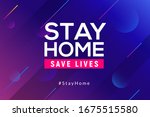 stay home quarantine... | Shutterstock .eps vector #1675515580