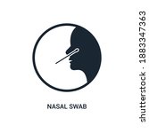 covid nasal swab icon. corona... | Shutterstock .eps vector #1883347363