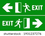 emergency fire exit sign.... | Shutterstock .eps vector #1931237276