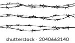 barbed wire vector fence...