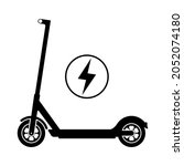 electric scooter vector icon... | Shutterstock .eps vector #2052074180