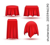 red silk curtain cloth surprise ... | Shutterstock .eps vector #2055946190