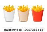 french potato pack box. cartoon ... | Shutterstock .eps vector #2067388613