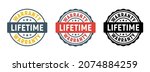lifetime warranty limited stamp ... | Shutterstock .eps vector #2074884259