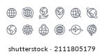 world globe line icon. vector... | Shutterstock .eps vector #2111805179