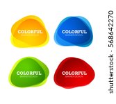 set of colorful round abstract... | Shutterstock .eps vector #568642270