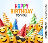 birthday happy smile greeting... | Shutterstock .eps vector #727340623