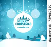 2020 christmas and happy new... | Shutterstock .eps vector #759887530